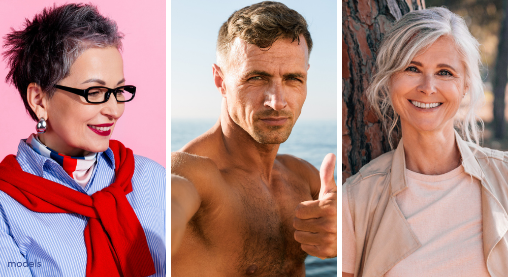 3 adults in their 60s